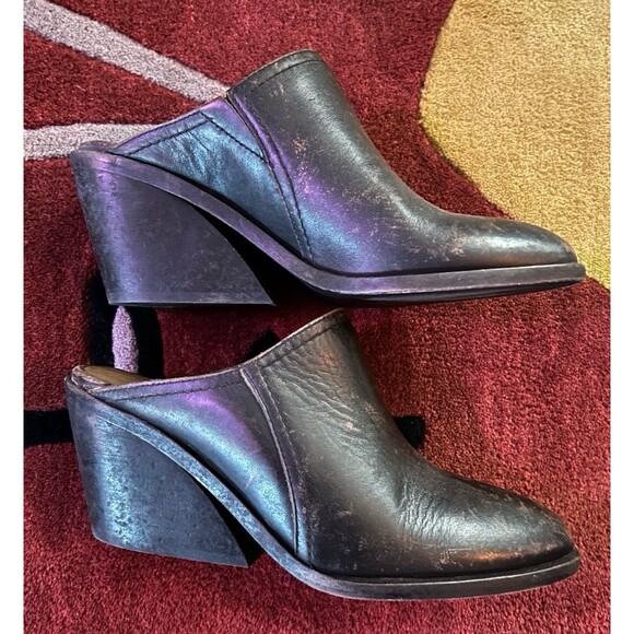 *NEW* Frye Distressed Serena Mule in Black Sz 8 - Picture 5 of 11